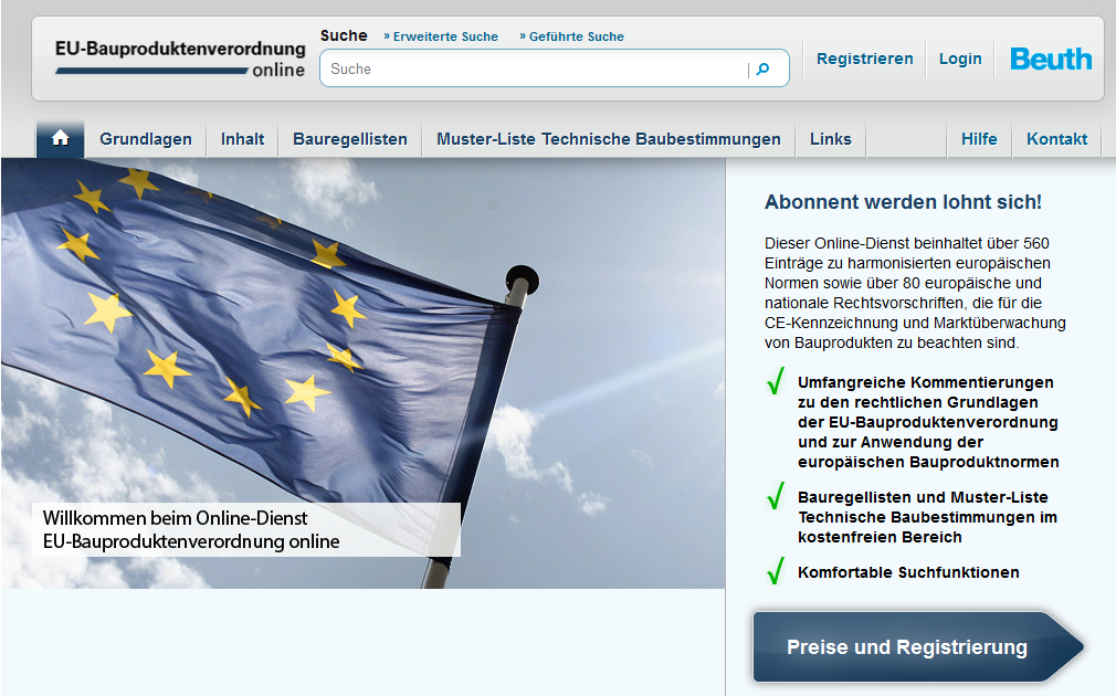 EU-Bauproduktenverordnung online